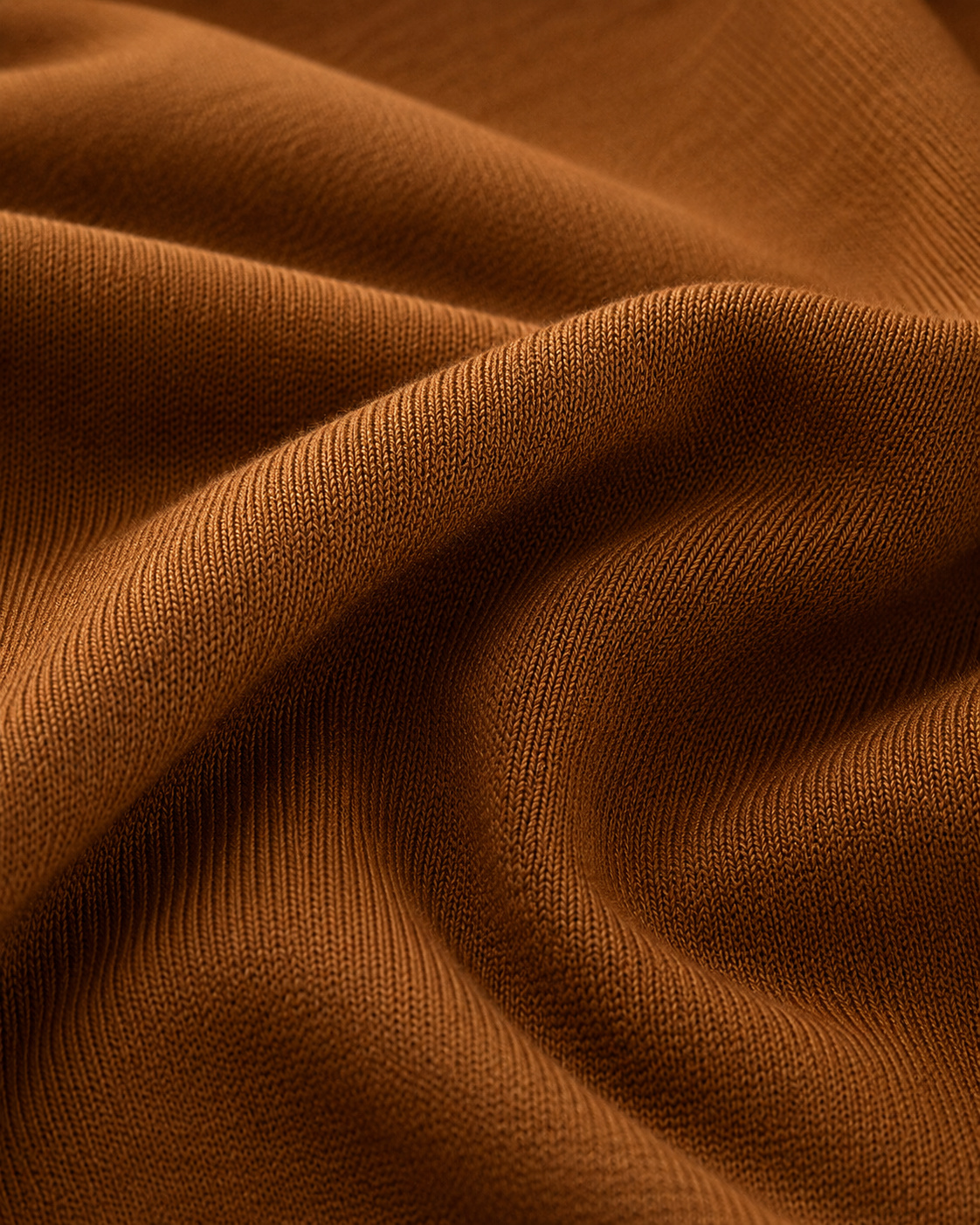 Essential Cotton Stretch Tank Top Brown - Fabric Detail