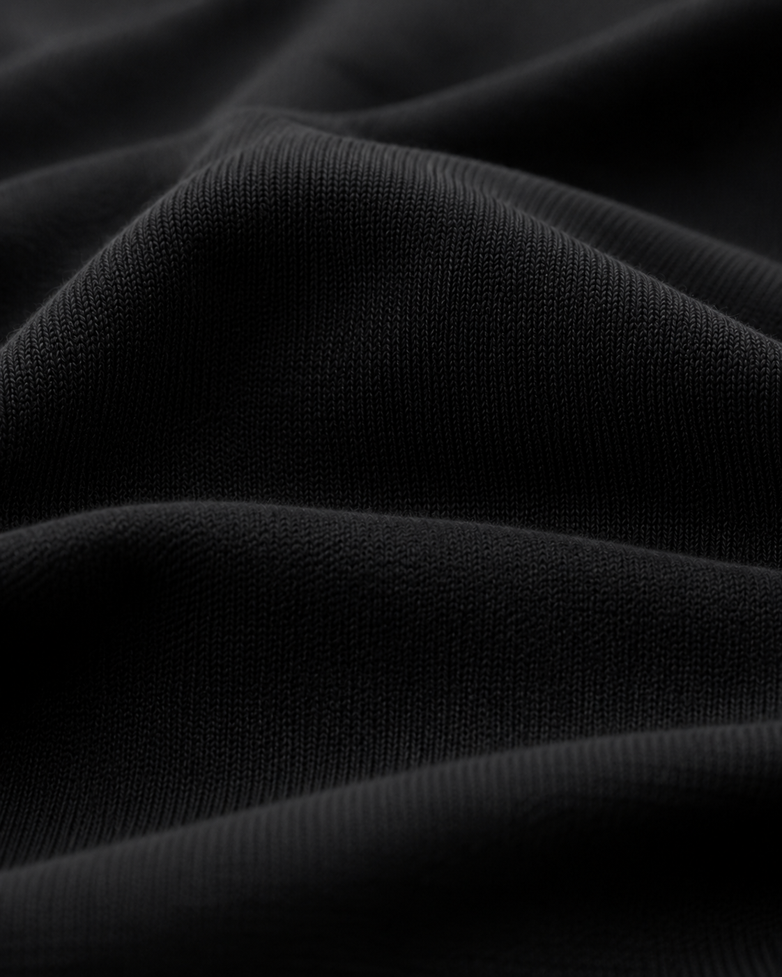 Essential Cotton Stretch Tank Top Black - Fabric Detail