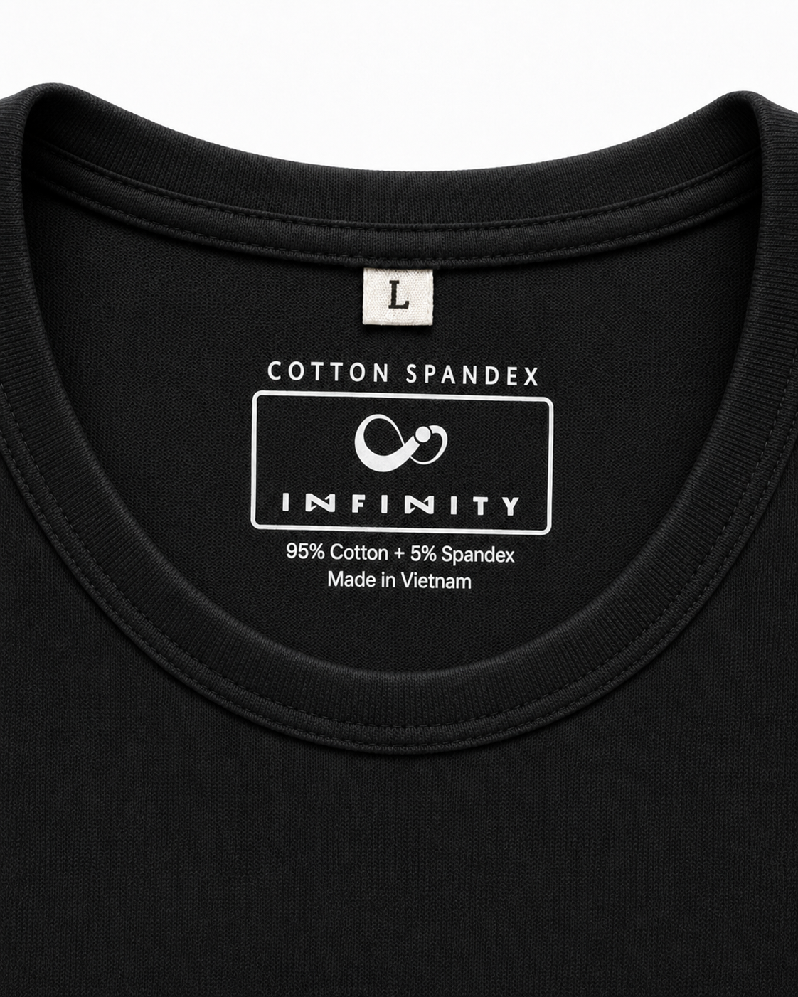 Essential Cotton Stretch Tank Top Black - Label