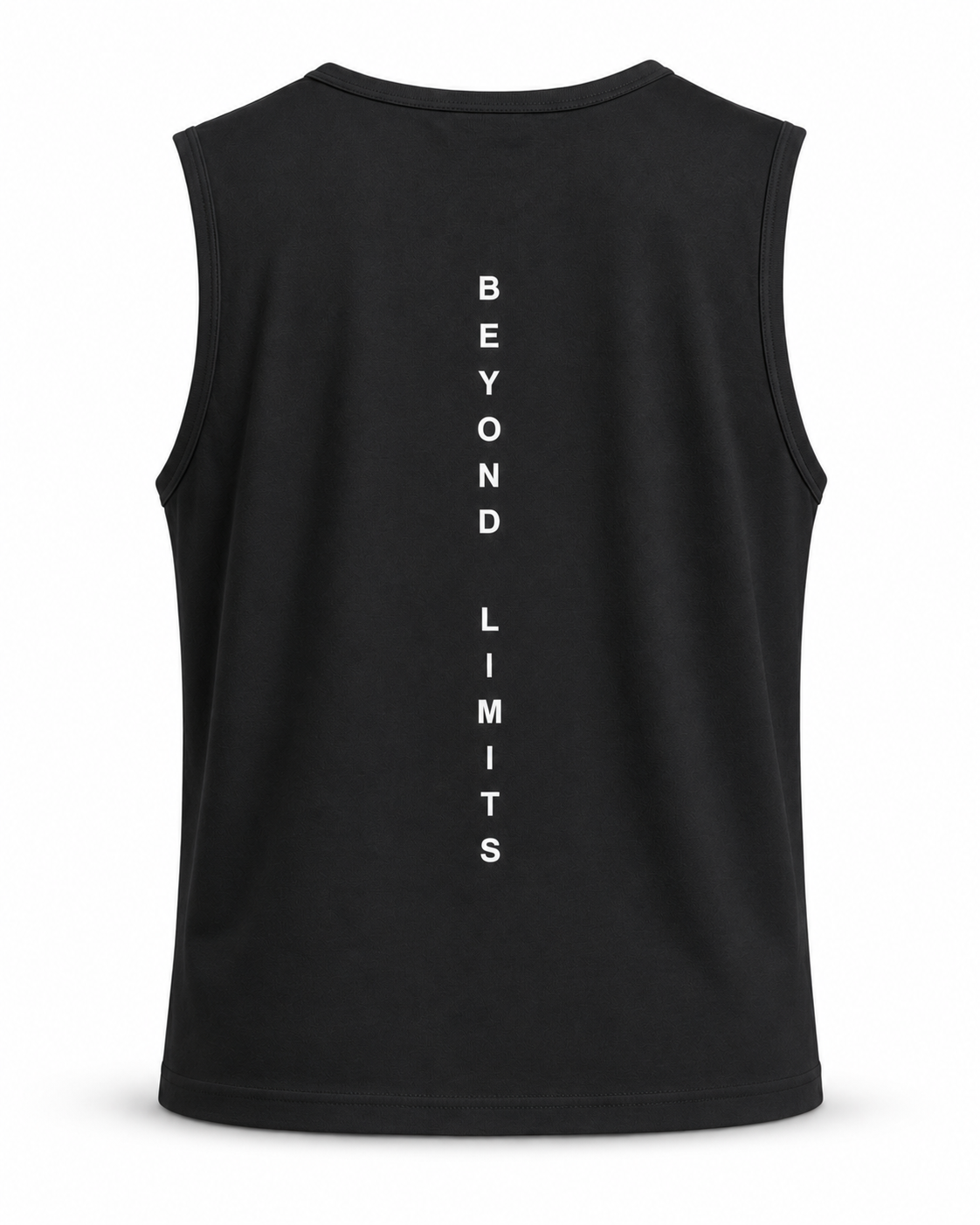 Essential Cotton Stretch Tank Top Black - Back