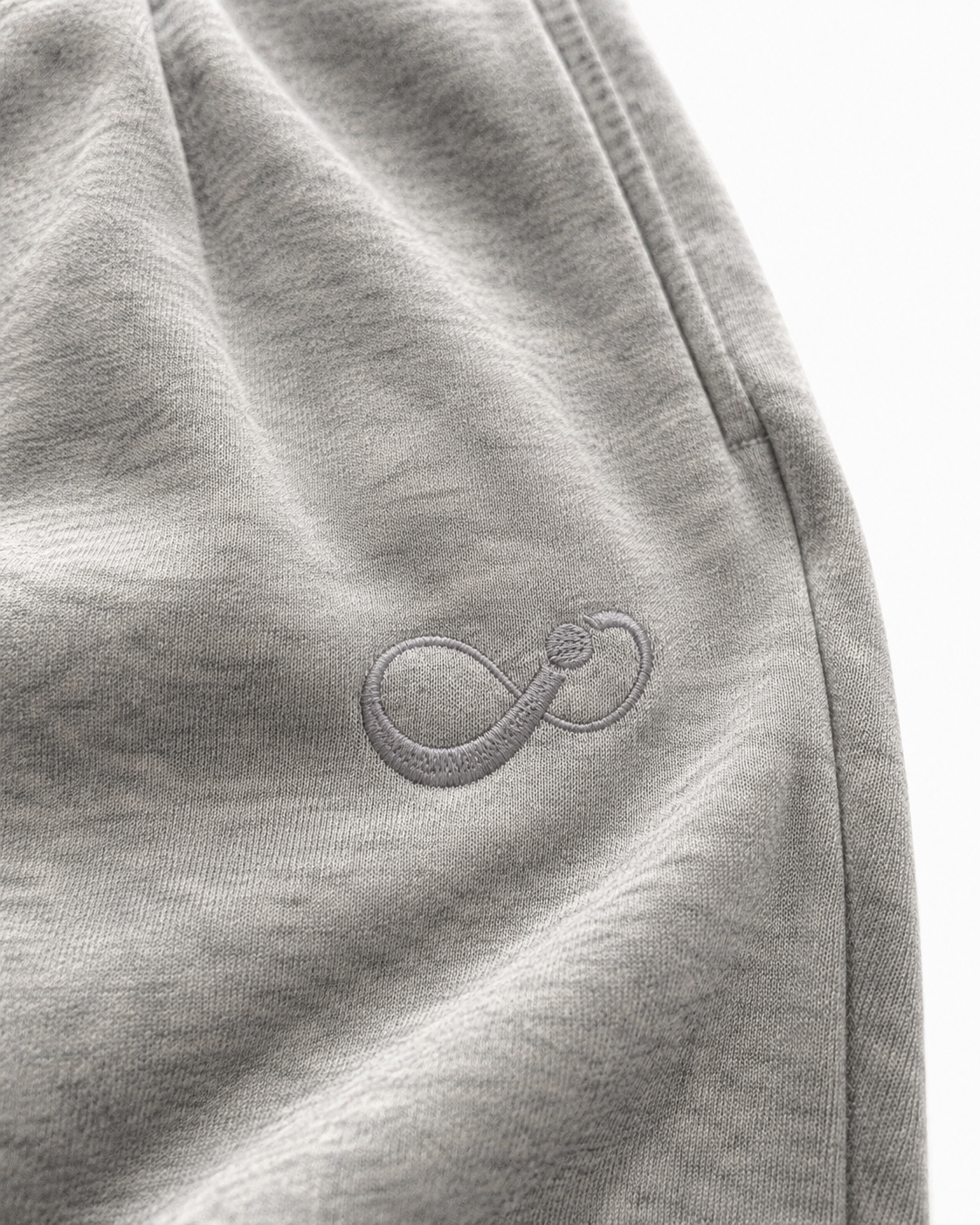 Cotton Terry Sweatpants Grey - Detail