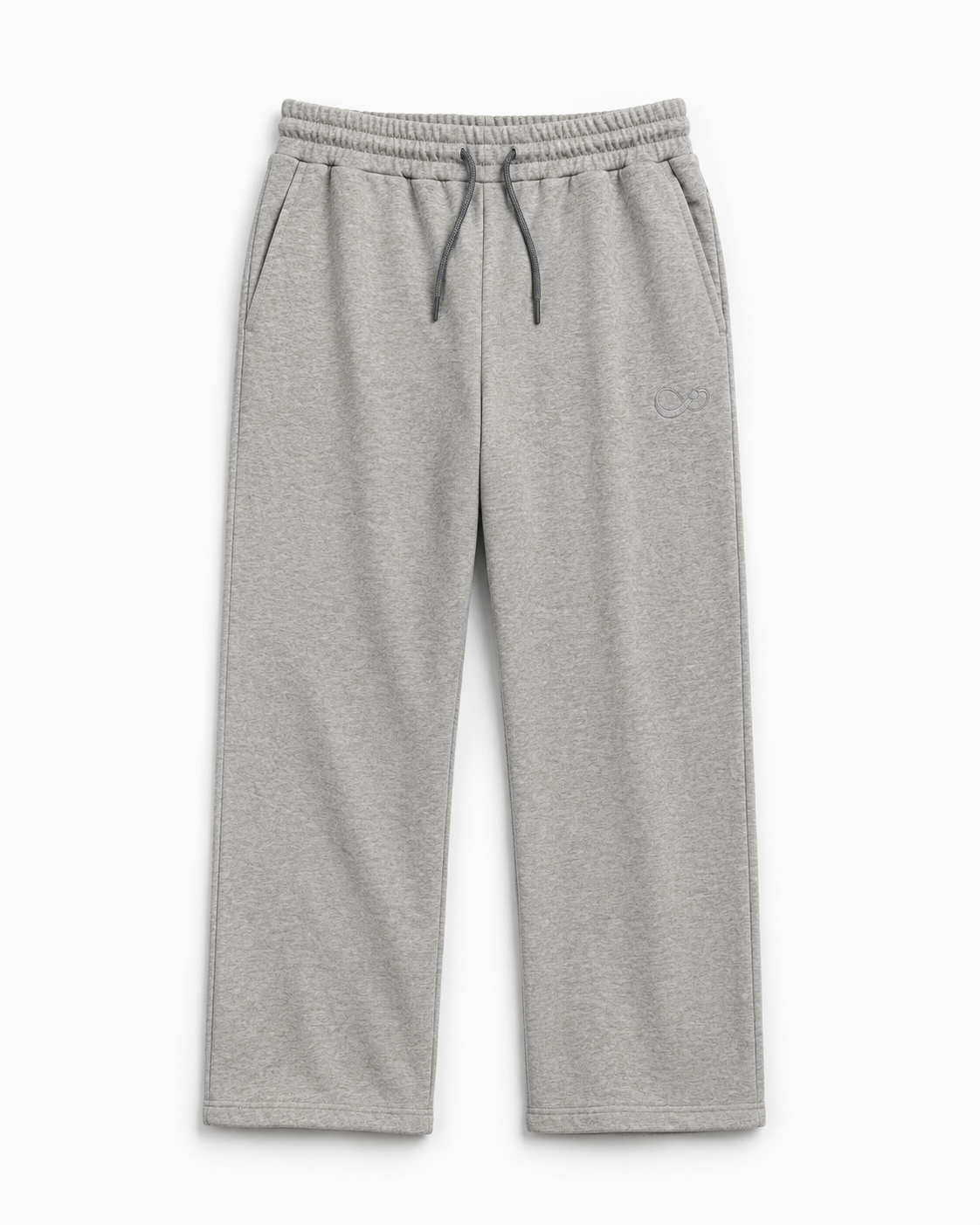 Cotton Terry Sweatpants Grey - Flat Back