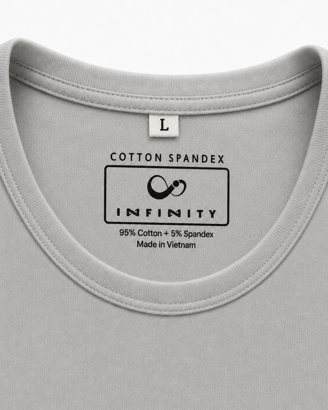 Essential Cotton Stretch Tank Top Grey - Label