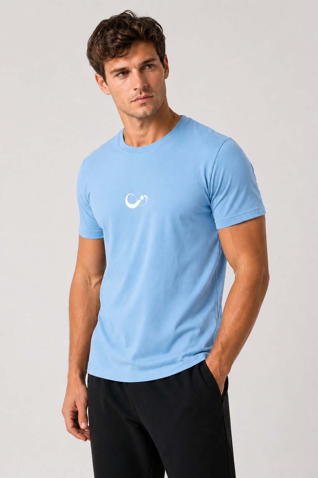 Essential Cotton Stretch T-Shirt - Sky Blue