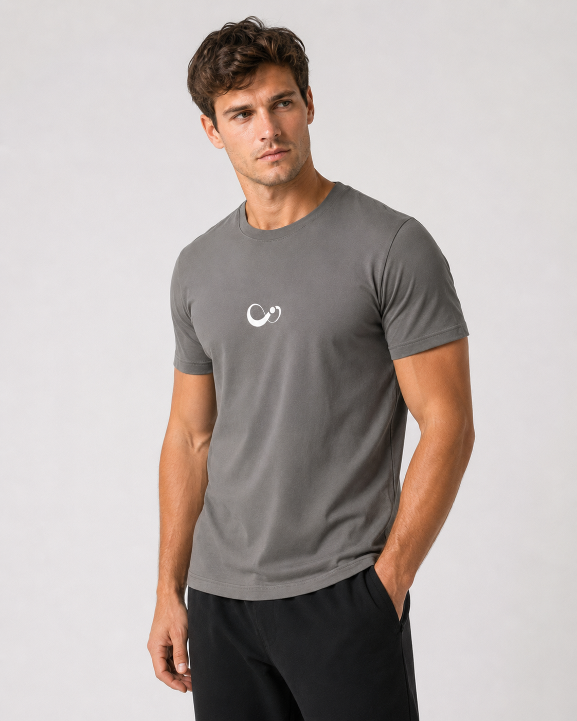 Essential Cotton Stretch T-Shirt - Grey