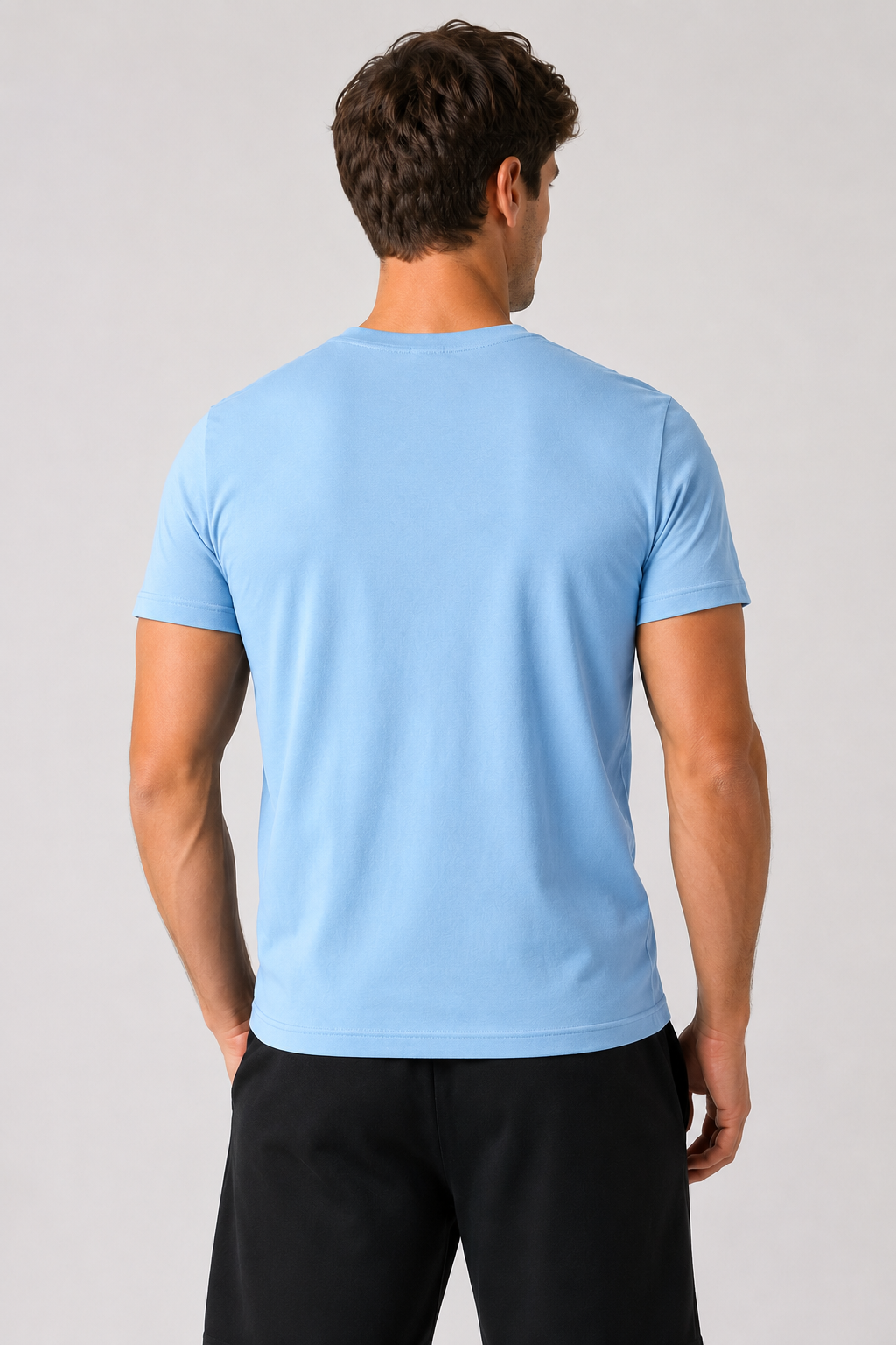 Essential Cotton Stretch T-Shirt - Sky Blue