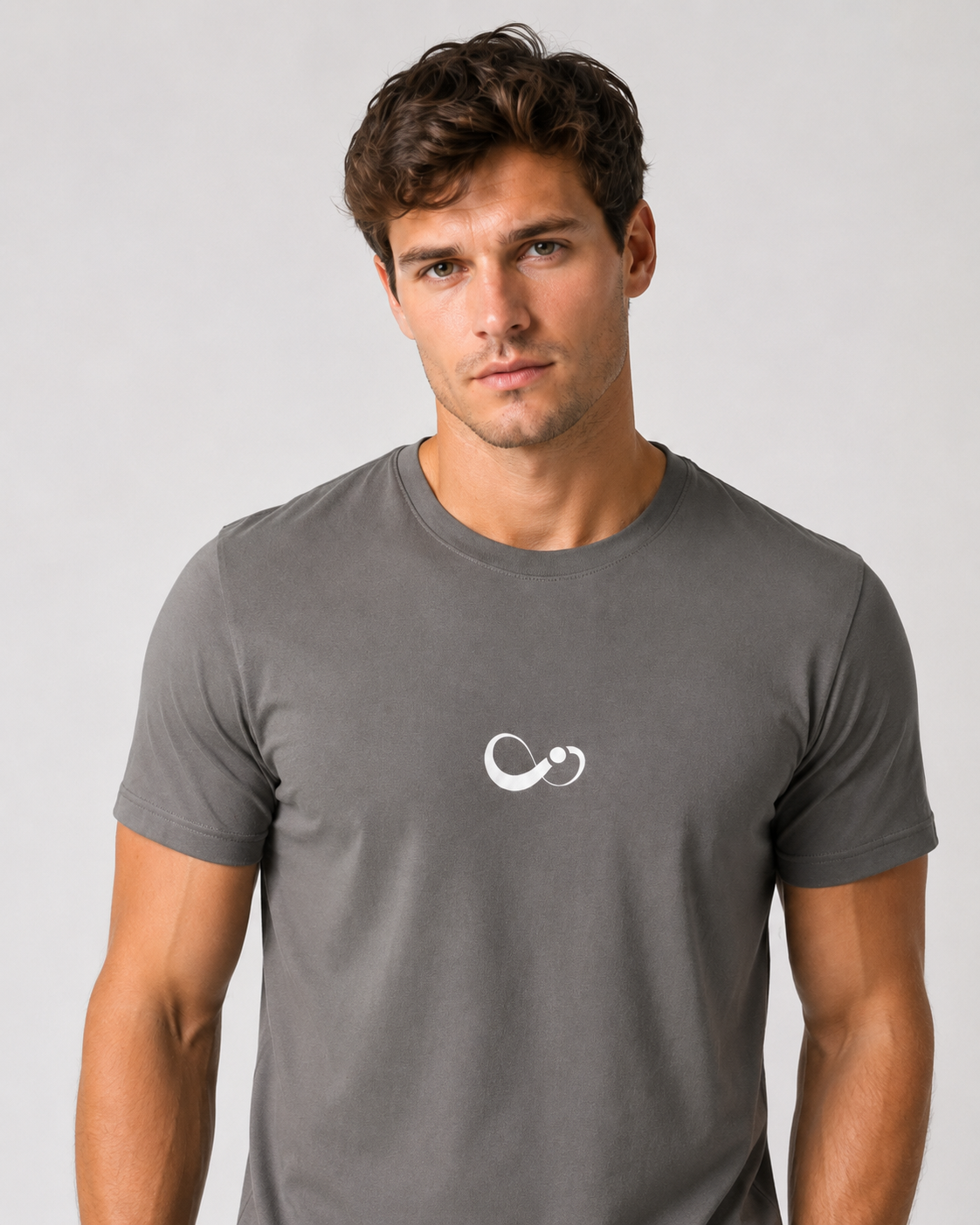 Essential Cotton Stretch T-Shirt - Grey