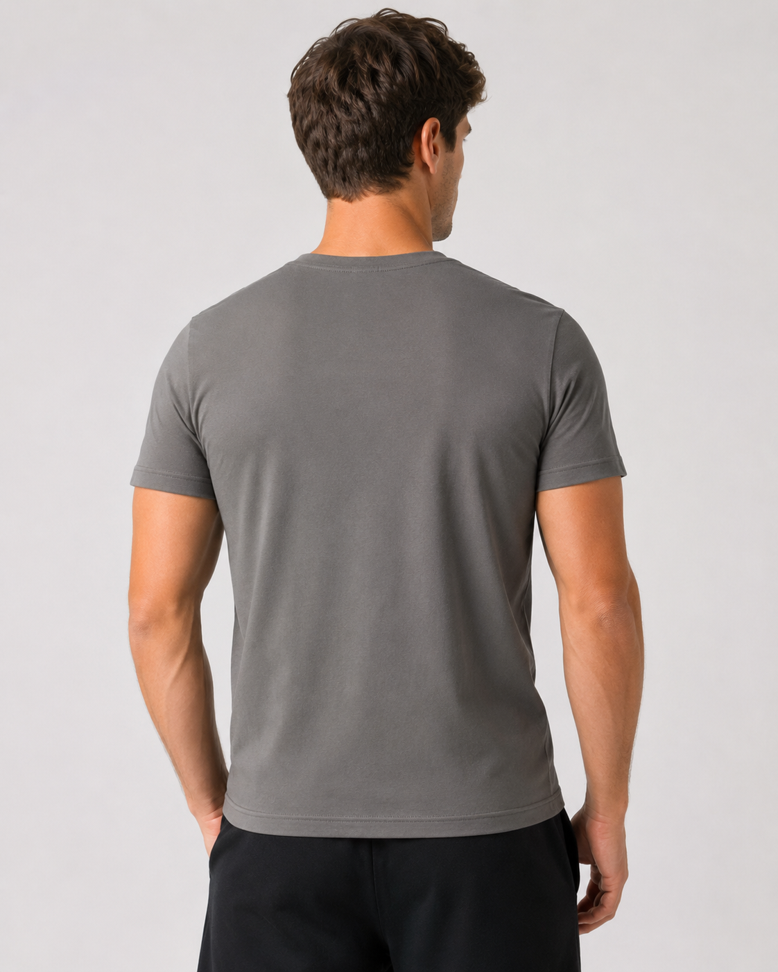 Essential Cotton Stretch T-Shirt - Grey